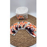 Panier et ses lingettes lavables panda roux