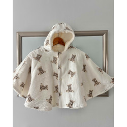 Poncho/ cape INTÉRIEUR ou EXTÉRIEUR doudou ours