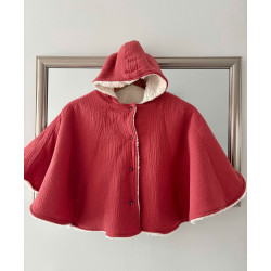 Poncho/ cape INTÉRIEUR ou EXTÉRIEUR bois de rose