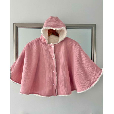 Poncho/ cape INTÉRIEUR ou EXTÉRIEUR rose