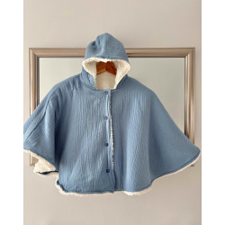 Poncho/ cape INTÉRIEUR ou EXTÉRIEUR bleu