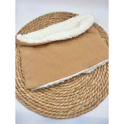 Snood/ tour de cou chaud double gaze beige