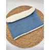 Snood/ tour de cou chaud double gaze bleu