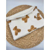 Snood/ tour de cou chaud double gaze ours, peluche