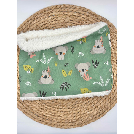 Snood/ tour de cou chaud koalas vert