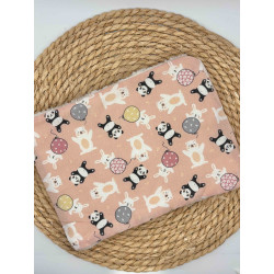 Snood / tour de cou chaud animaux rose