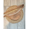 Sac banane velours côtelé marron