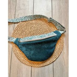 Sac banane bi matière bleu canard