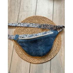 Sac banane bi matière liberty bleu