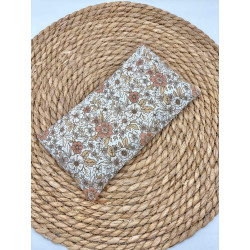 Bouillotte graines de lin fleurs beiges