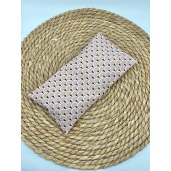 Bouillotte graines de lin géométrique rose