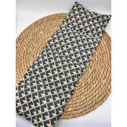 Bouillotte graines de lin géométrique noire