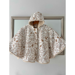 Poncho/ cape INTÉRIEUR ou EXTÉRIEUR fleurs/feuilles