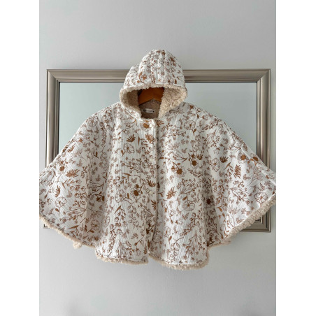 Poncho/ cape INTÉRIEUR ou EXTÉRIEUR fleurs/feuilles