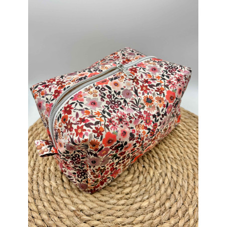 Trousse de toilette aquarelle liberty rose
