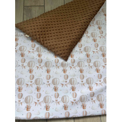 Couverture minky montgolfière