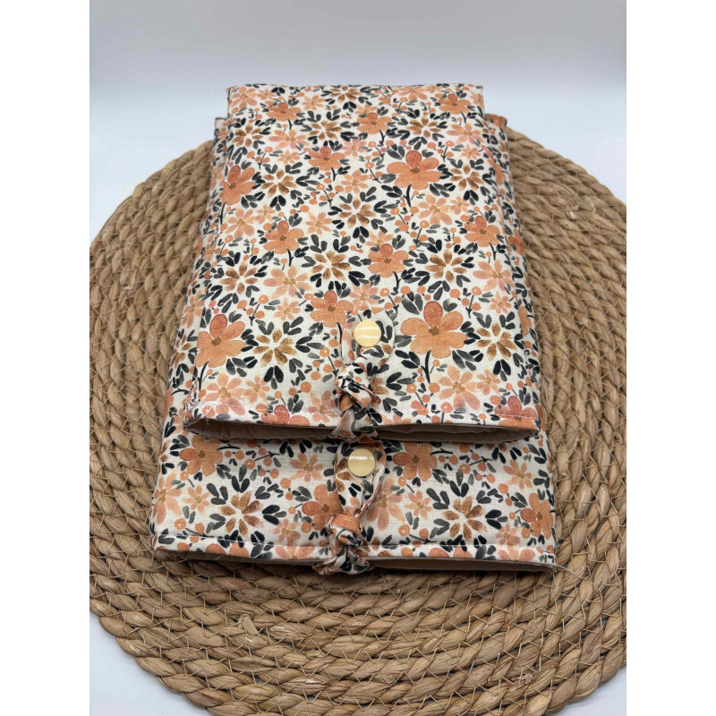 Pochette à livres Poche ou Broché liberty orange