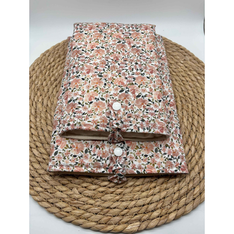 Pochette à livres Poche ou Broché liberty rose pale