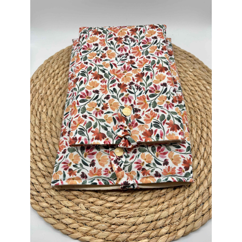 Pochette à livres Poche ou Broché fleurs aquarelle