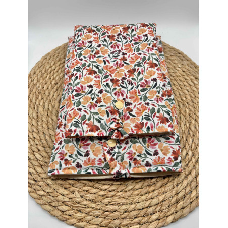 Pochette à livres Poche ou Broché fleurs aquarelle