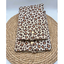 Pochette à livres Poche ou Broché léopard