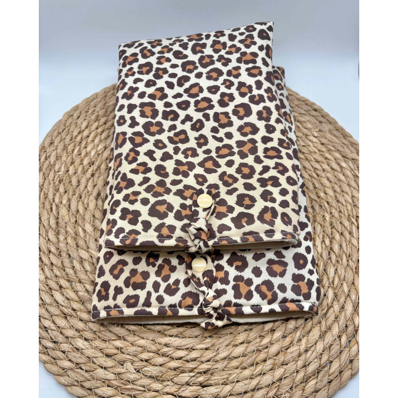 Pochette à livres Poche ou Broché léopard
