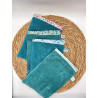 Gant de toilette bambou bleu canard
