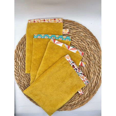 Gant de toilette bambou moutarde