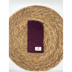 Pochette à lunettes velours côtelé fushia/violet