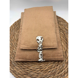 Pochette à livres Poche ou Broché velours côtelé marron