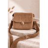Sac à main velours côtelé marron