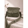 Sac à main velours côtelé kaki