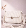 Sac à main velours côtelé blanc