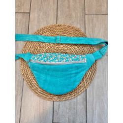 Sac banane bi matière bleu flash