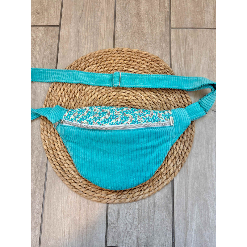 Sac banane bi matière bleu flash