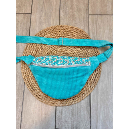 Sac banane bi matière bleu flash