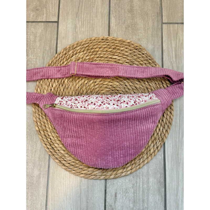 Sac banane bi matière rose