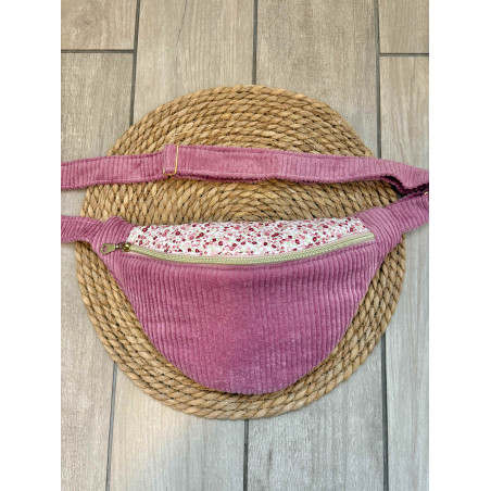 Sac banane bi matière rose