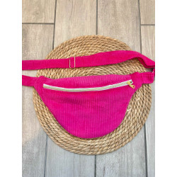Sac banane velours côté rose Flash