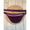 Sac banane velours côté prune