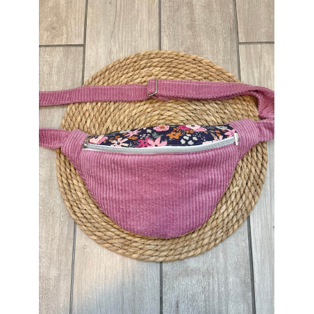 Sac banane bi matière rose