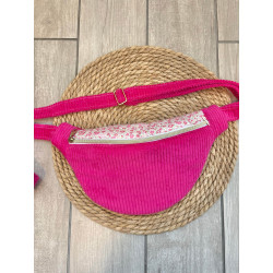 Sac banane bi matière rose flash