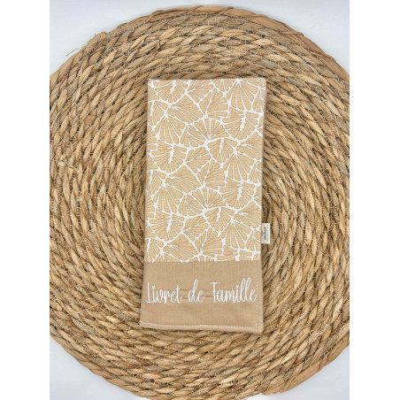 Protège livret de famille beige