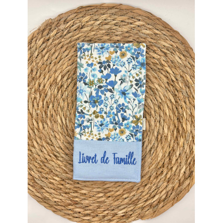 Protège livret de famille Liberty bleu