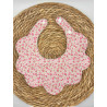 Bavoir fleur Liberty rose