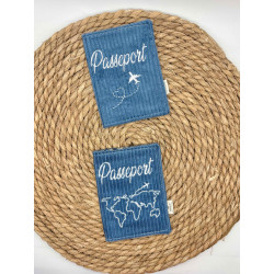 Protège passeport bleu