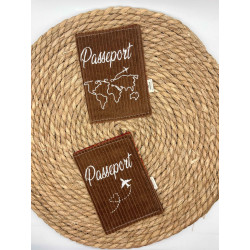 Protège passeport marron