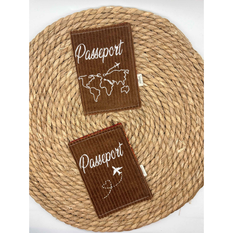 Protège passeport marron