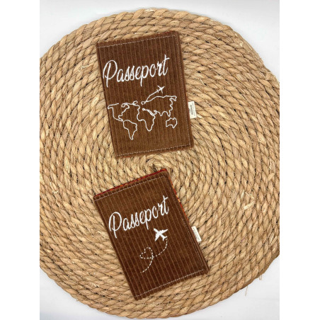 Protège passeport marron