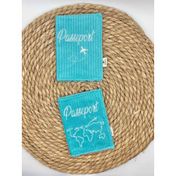 Protège passeport bleu flash